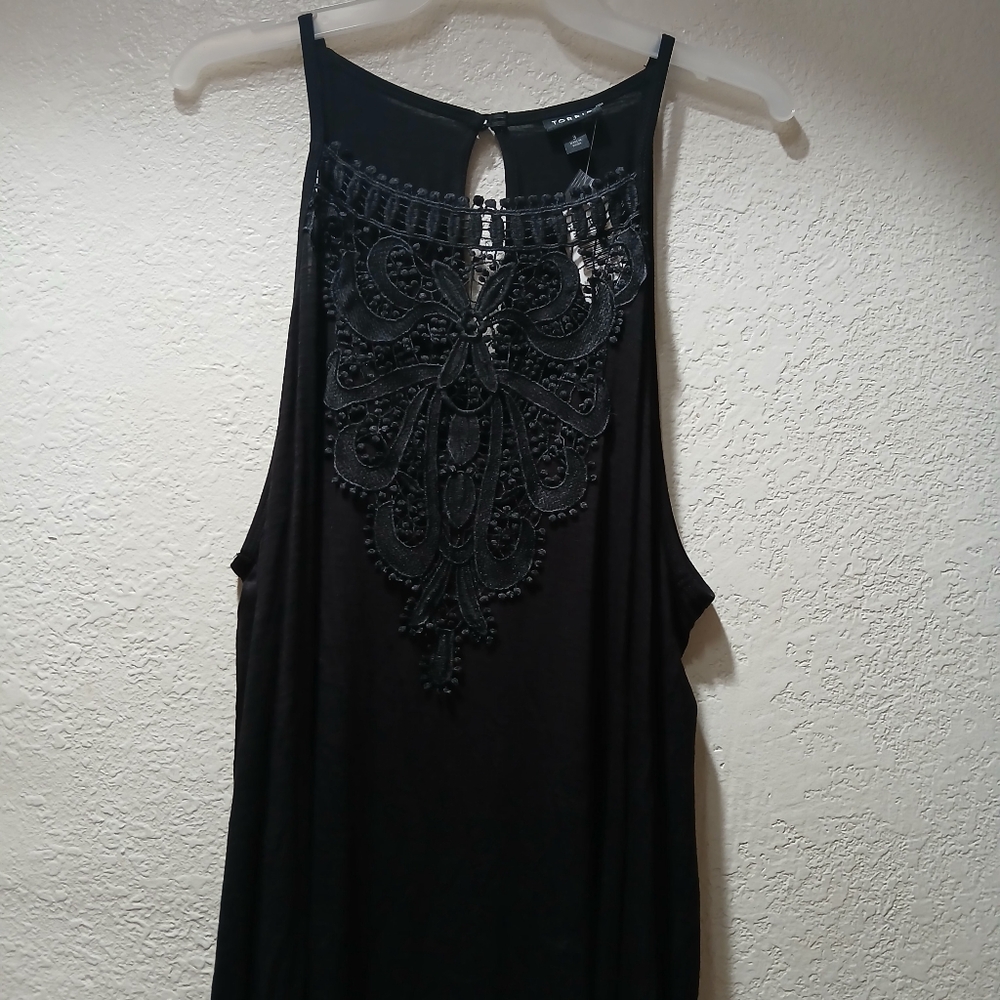 Torrid Black Lace Detail Top size 3 nwot